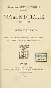 Front cover of Voyage d'Italie (1826-1827) by Anna Potocka