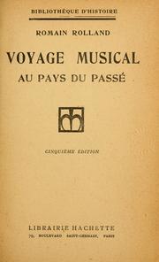 Front cover of Voyage musical au pays du passé by Romain Rolland