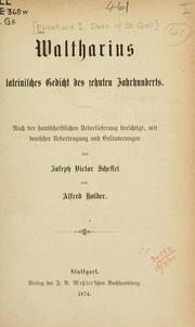 Cover of Waltharius manu fortis by Ekkehard I Dean of St. Gall