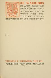 Front cover of The Warriors by Anna Robertson Brown Lindsay