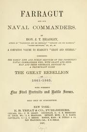 Cover of Farragut, and our naval commanders by Joel Tyler Headley
