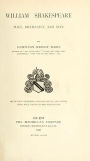 Front cover of William Shakespeare; poet, dramatist, and man by Hamilton Wright Mabie