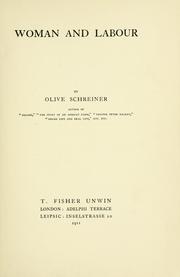Cover of Woman and labour by Olive Schreiner