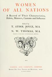 Front cover of Women of all nations by Thomas Athol Joyce