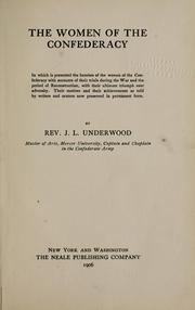 Front cover of The women of the Confederacy by John Levi Underwood