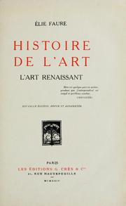 Cover of Histoire de l'art by Elie Faure