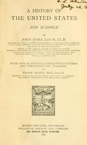 Front cover of A history of the United States for schools by John Fiske