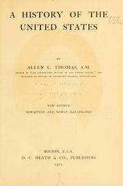 Front cover of A history of the United States by Allen Clapp Thomas