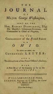 Front cover of The journal of Major George Washington by George Washington
