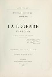 Cover of La légende d'un peuple by Louis Honoré Fréchette