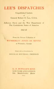 Cover of Lee's dispatches by Robert E. Lee