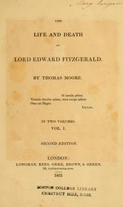 Front cover of The life and death of Lord Edward Fitzgerald by Thomas Moore