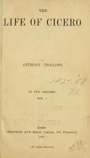 Front cover of The life of Cicero by Anthony Trollope