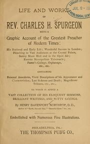 Cover of Life and works of Rev. Charles H. Spurgeon by Henry Davenport Northrop