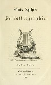 Cover of Selbstbiographie by Louis Spohr