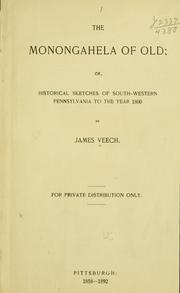 Front cover of The Monongahela of old by James Veech