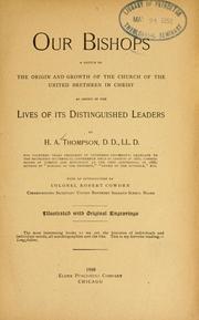 Cover of Our bishops by Thompson, Henry Adams