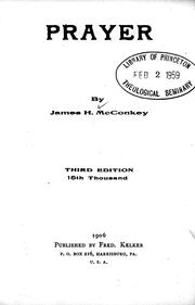 Cover of Prayer by James H. McConkey