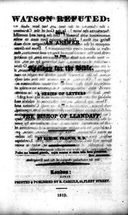 Cover of Watson refuted by Samuel Francis