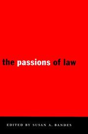 Front cover of The Passions of Law by Susan A. Bandes