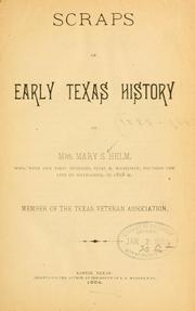 Front cover of Scraps of early Texas history by Mary S. Helm
