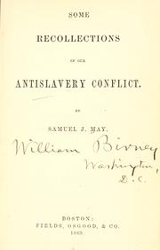 Cover of Some recollections of our antislavery conflict by Samuel J. May