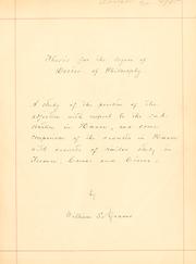 Front cover of A study of the position of the adjective with respect to the substantive in Horace with results of similar study in Terence, Caesar and Cicero by William Samuel Graves