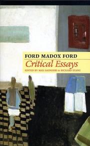 Front cover of Critical essays by Ford Madox Ford