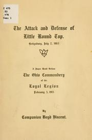 Front cover of The attack and defense of Little Round Top by Vincent, Boyd Bp.