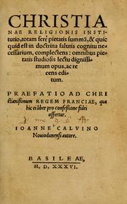 Front cover of Institutio Christianae religionis by Jean Calvin