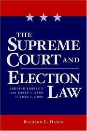 Cover of The Supreme Court and election law by Richard L. Hasen