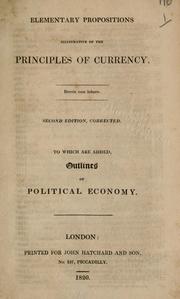 Cover of Elementary propositions illustrative of the principles of currency by Drummond, Henry