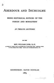 Front cover of Aberdour and Inchcolme by William Ross, of Aberdour