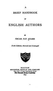 Cover of A brief handbook of English authors by Oscar Fay Adams