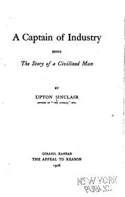 Cover of A captain of industry by Upton Sinclair