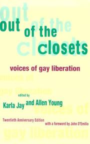 Front cover of Out of the Closets by Karla Jay
