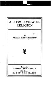 Front cover of A cosmic view of religion by William Riley Halstead