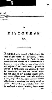 Cover of A discourse on the study of the law of nature and nations by Mackintosh, James Sir