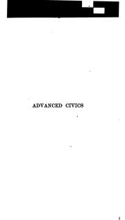 Front cover of Advanced civics; the spirit, the form, and the functions of the American government by Forman, Samuel Eagle