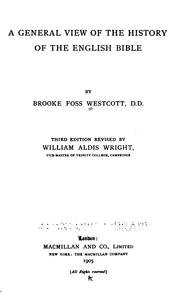 Cover of A general view of the history of the English Bible by Brooke Foss Westcott
