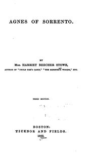 Front cover of Agnes of Sorrento by Harriet Beecher Stowe
