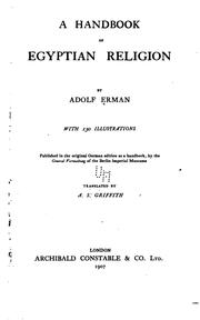 Front cover of A Handbook of Egyptian Religion by Adolf Erman