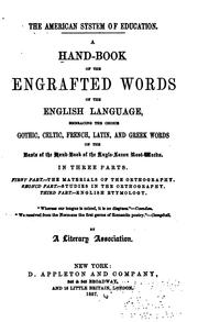 Front cover of A hand-book of the engrafted words of the English language by Unknown