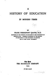 Cover of A history of education in modern times by Graves, Frank Pierrepont