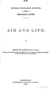 Cover of Air and life by Henry de Varigny