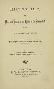 Front cover of Hilt to hilt by John Esten Cooke