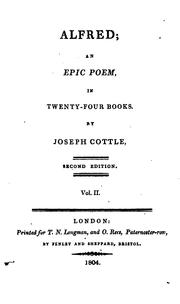 Front cover of Alfred, an epic poem by Joseph Cottle