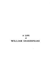 Cover of A life of William Shakespeare by Sir Sidney Lee