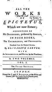 Front cover of All the works of Epictetus, which are now extant by Epictetus