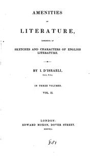 Cover of Amenities of literature, consisting of sketches and characters of English literature by Isaac Disraeli